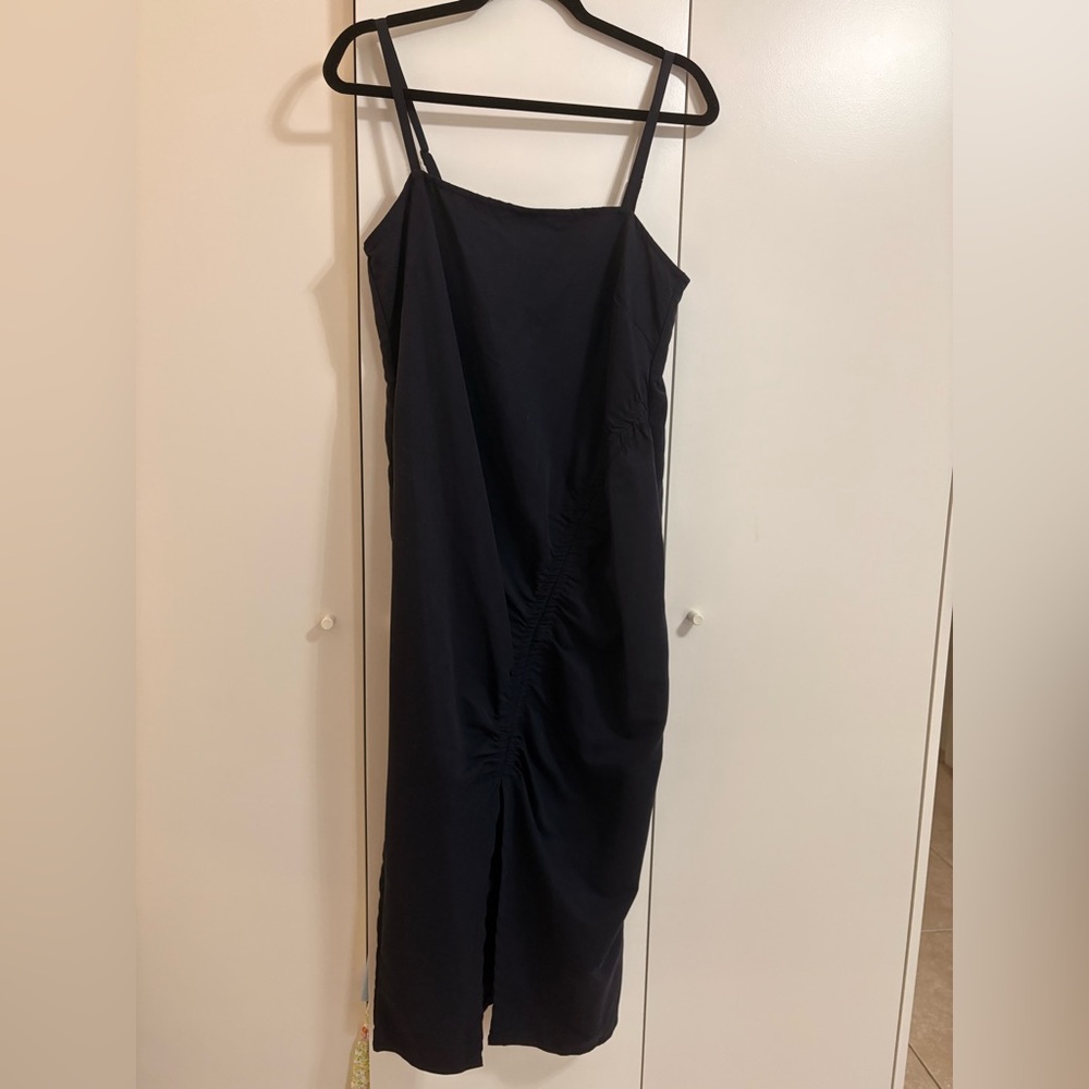 Daisha Ruched Cargo Midi Dress - Navy